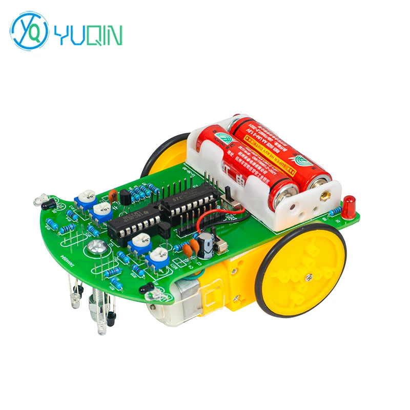 D2-3 Intelligent Tracking and Obstacle Avoidance Car Kit 51 Single-chip Microcomputer Electronic DIY Parts