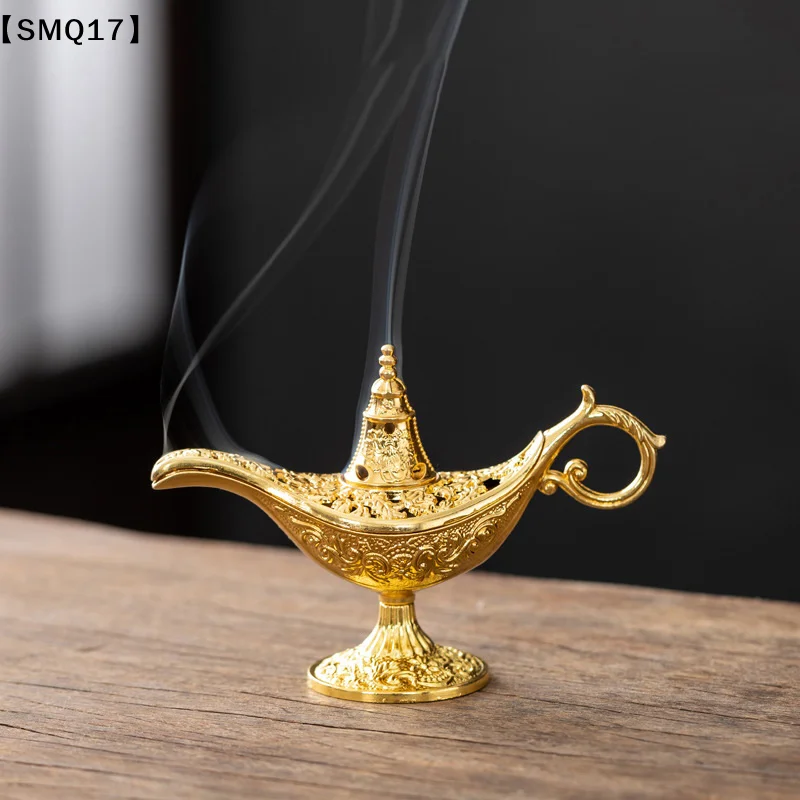 Lampes magiques Aladdin Hollow Legend, brûleurs d'encens, lampe à huile rétro pour faire des vœux, décoration d'intérieur, cadeau【SMQ】