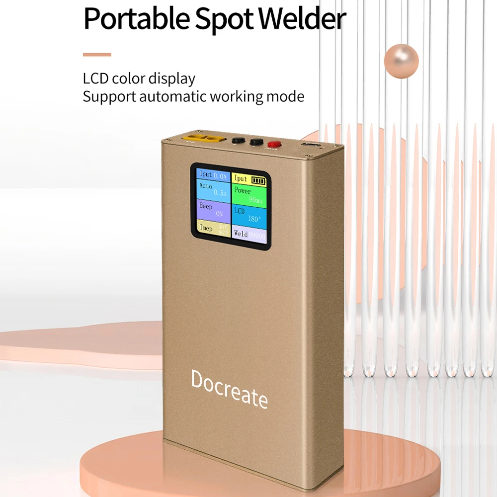 

Portable Spot Welder Adjustable Mini Spot Welding Machine for 18650/26650/32650 Battery Spot Welder Automatic Spot Welding