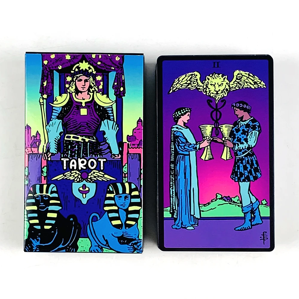 1 Box Tarot Cards 78PCS Tarot Deck Future Prediction Divination Board Playing Game For Party,Classic Design For Beginners & Pros