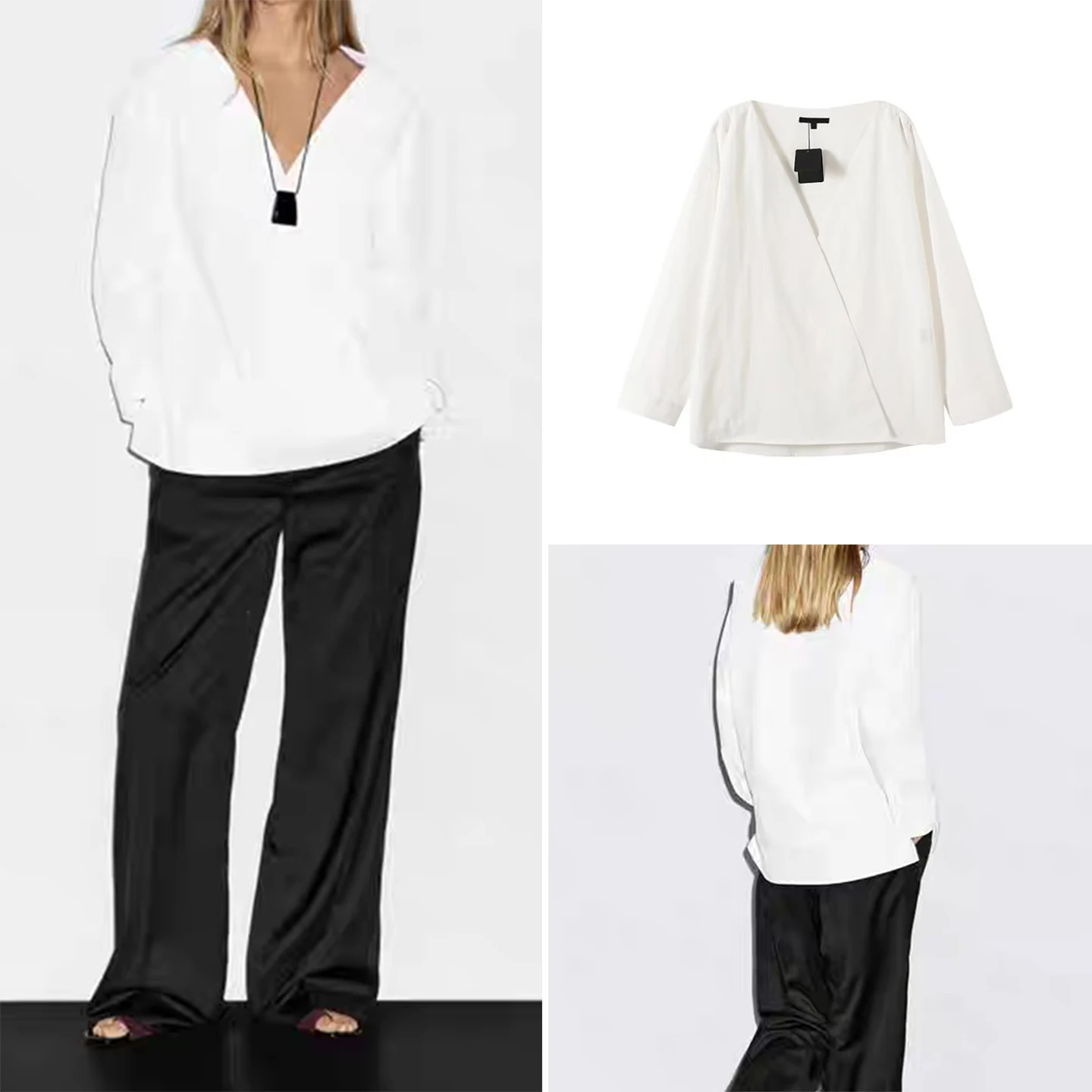 

Осень 2021, женская повседневная одежда Long Sve V-Ne irt, формальная одежда для поездок на работу, модная женская одежда irt