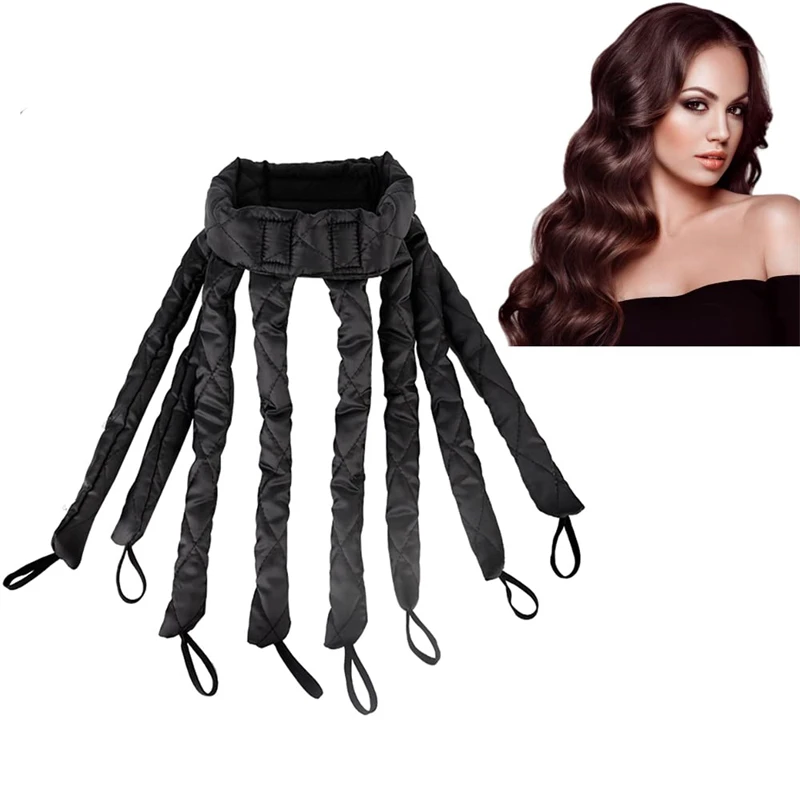 

1 PCS Flannel Octopus Hair Curler No Heat Curling Tool Lazy Squid Sleep Headband For Overnight Waves Styling Accessory