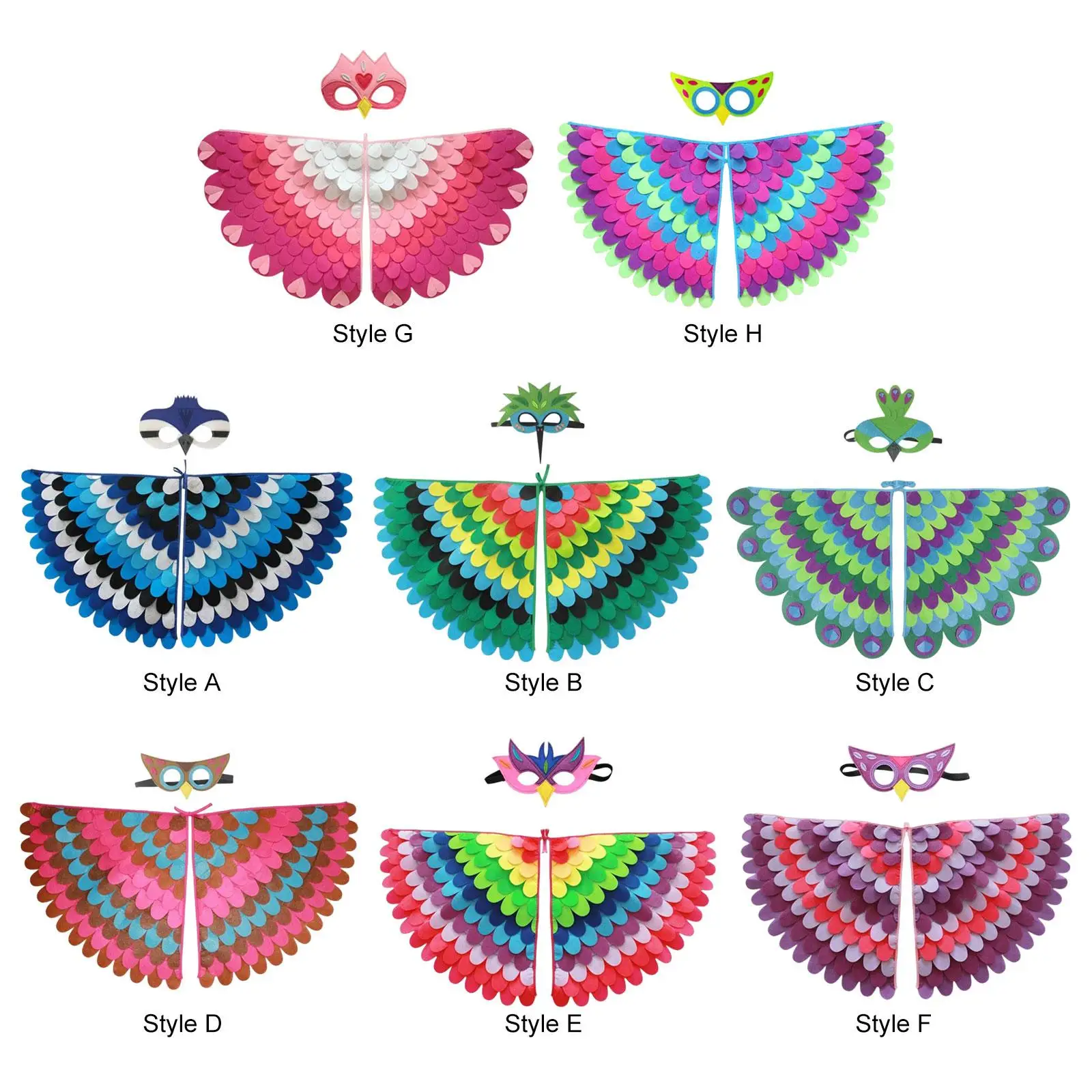 

Детский комплект масок с крыльями, костюм, нарядное платье для вечеринки, ролевые игры на Хэллоуин