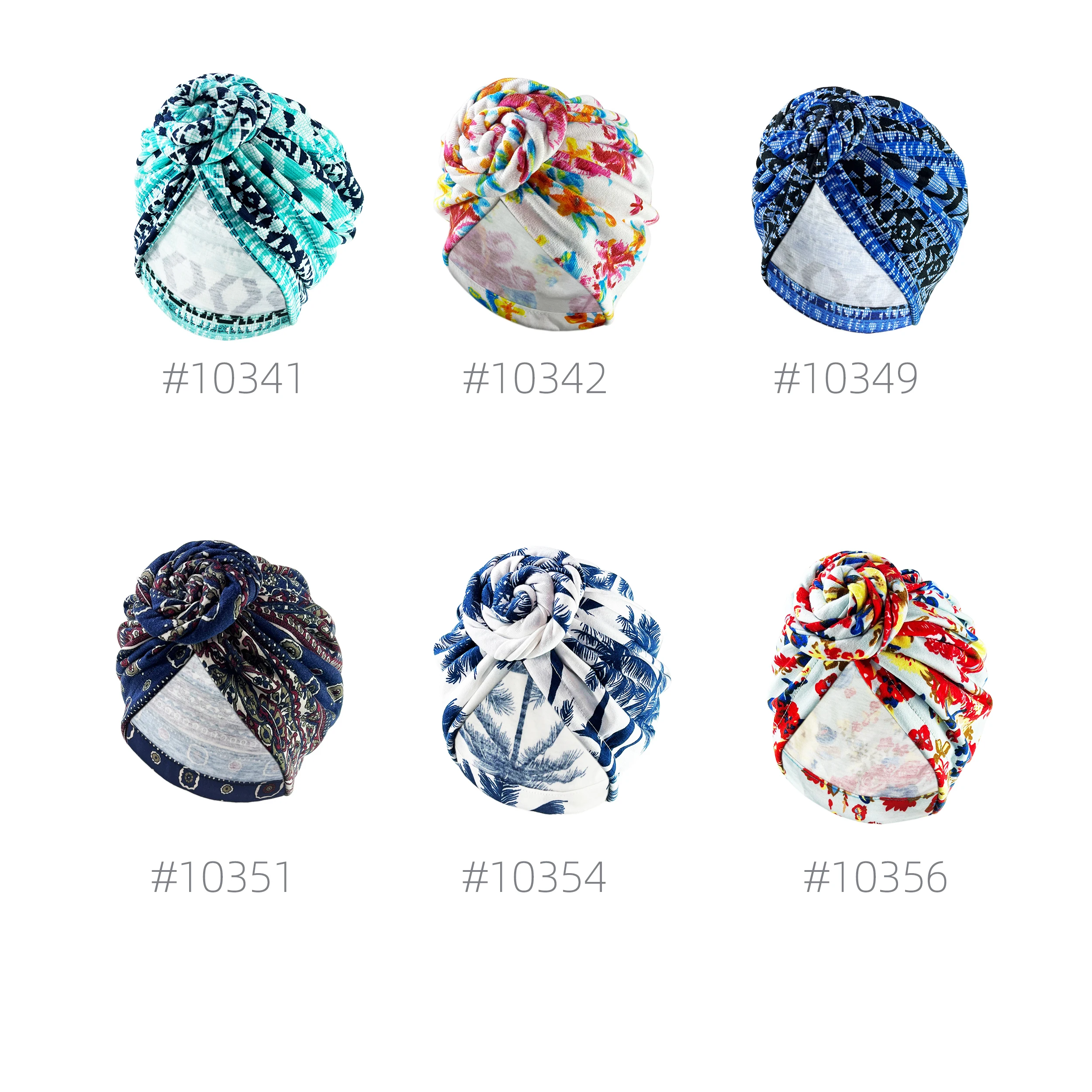 Turbans For Women Flower Printing Women Party Head Wrap Cap Fashion Scarf