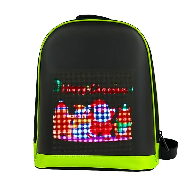 LED display backpack light Bluetooth cool custom student girl backpack waterproof leisure cycling backpack