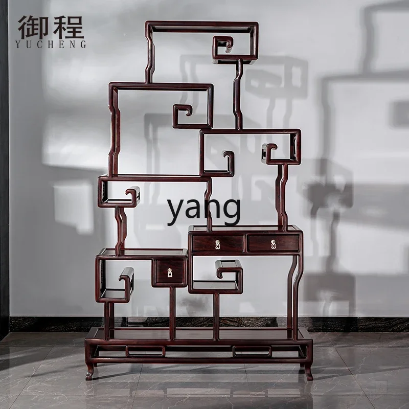 Lmm الكانتونية على غرار حجم كتاب Duobao شعرية الإطار الفرعي الماهوجني غرفة المعيشة Bogu إطار شاشة التقسيم الرف