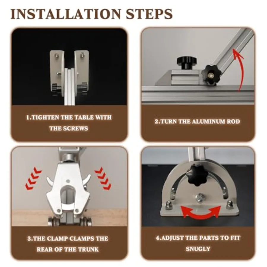 طاولة الباب الخلفي المعدنية القابلة للتعديل لسيارات الدفع الرباعي والتخييم المحمولة في الهواء الطلق DIY مجموعة كومبو مع تصميم متين قابل للطي وسهل أ #6