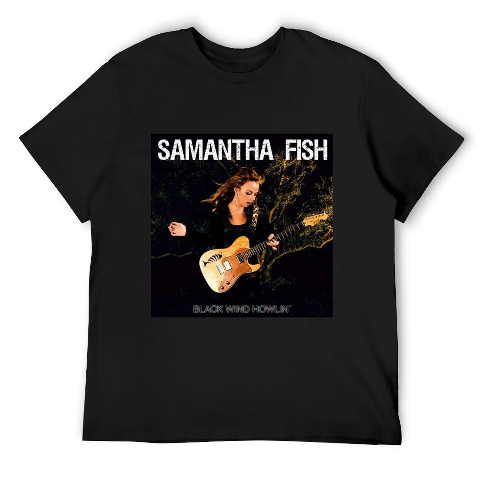 Samantha Fish black wind howlin T-Shirt oversizeds cute tops quick drying boys animal print big and tall t shirts for men