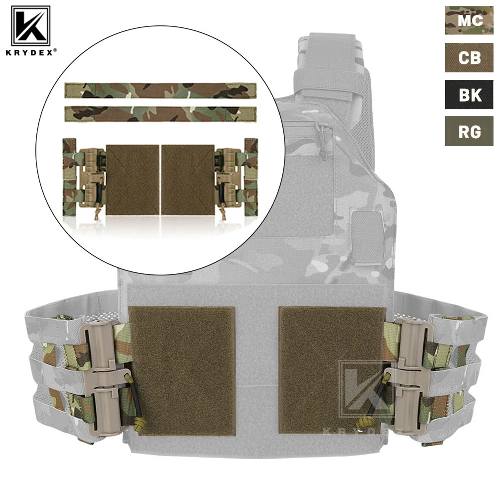 KRYDEX Tactical Quick Release Assembly Tube Cummerbund Adapter High Speed Buckle Rapid Connector For Plate Carrier Armor Vest