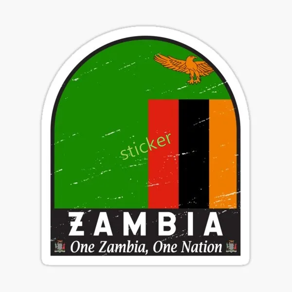 

Zambia Car Sticker Oval Country Code Decal Surfboard Waterproof Sunscreen Decal Windshield Laptop Decor