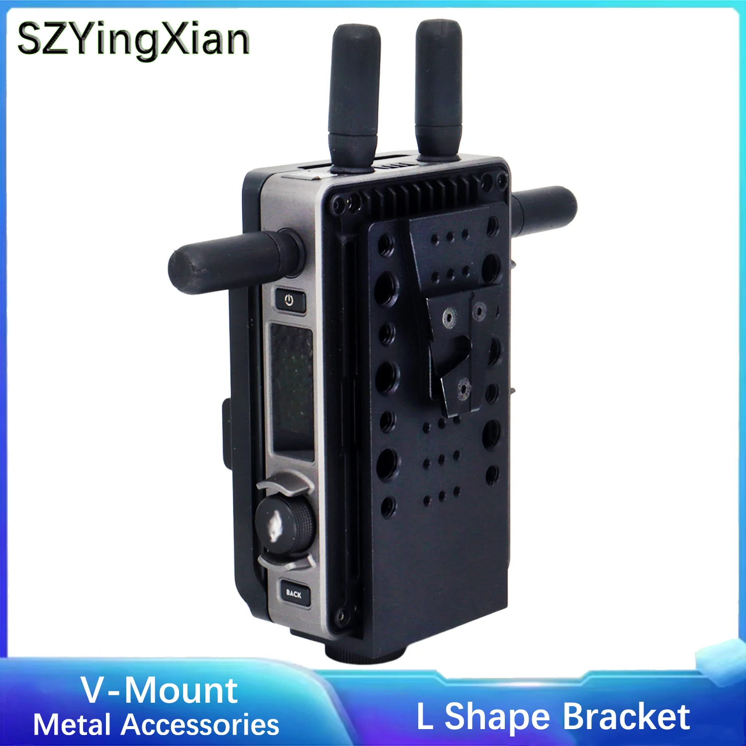 V-mount Universal Quick Release Plate L Shape Bracket for Camera Wireless Image Transmission, Small Monitor Bracket Connector