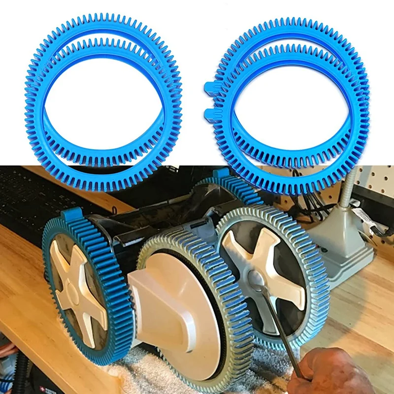 2 Pcs 896584000-143 Blue Front Tire Kit Front With Super Hump,For Pool Cleaner 2X,4X,Pressure Wheels For Hayward Phoenix