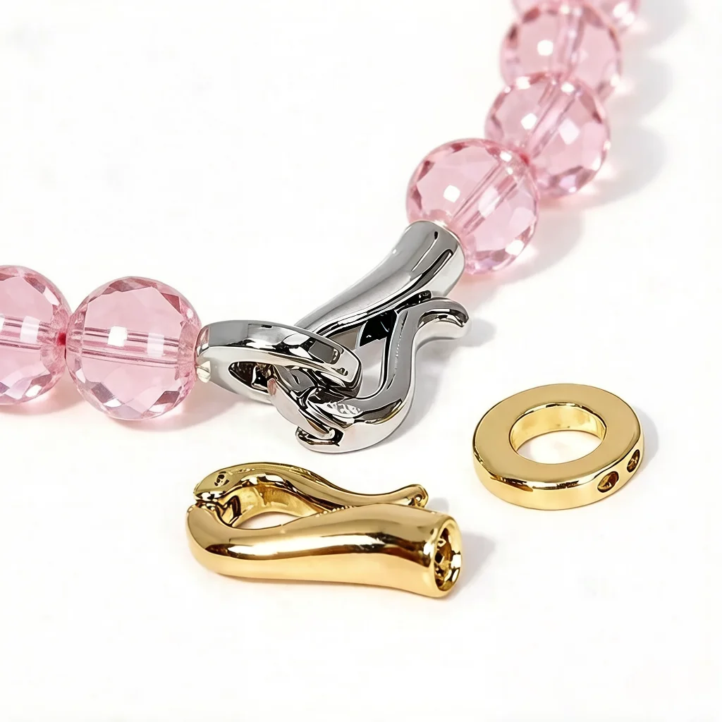 18K Gold Plated Connector Clasps For Pearl Bracelet Necklace Beads End Caps Fastener Clasps DIY Handmade Jewelry Accessories