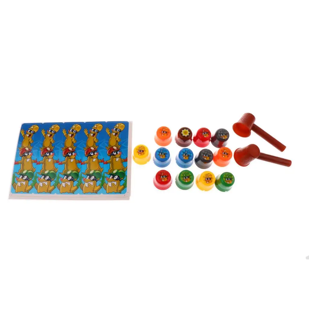 Hammering mole stack cups board game for children educational