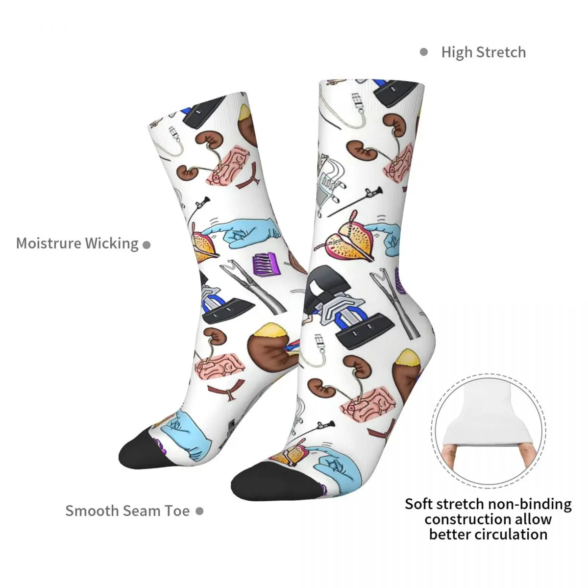 Calzini per urologia Harajuku calze assorbenti per il sudore calze lunghe per tutte le stagioni accessori per regali Unisex