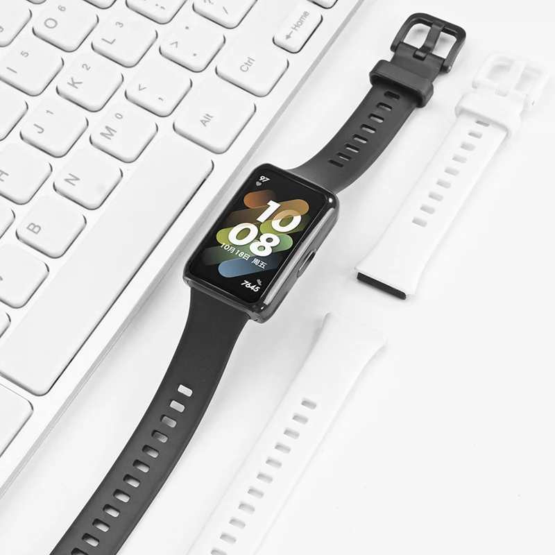 Sport Silicone pour Huawei bande 9 bracelet accessoires SmartWatch remplacement bracelet bracelet correa pour Huawei bande 8 NFC sangles