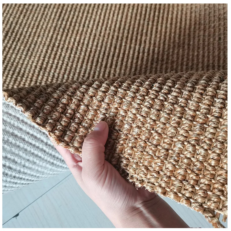 

Natural Fiber Sisal Carpet Door Mat Anti slip Backing Hotel Room Home Bedroom Living Room Carpet Environmentally Friendly