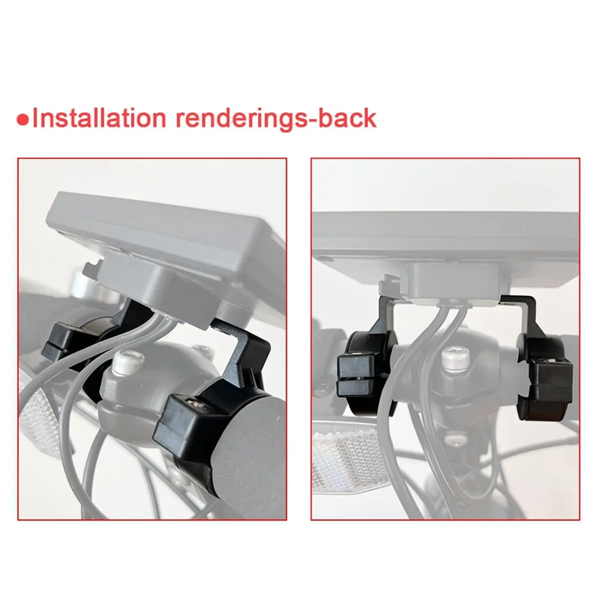 PHONE&GEAR Electric Bicycle LCD Display Holder, Plastic Bike LCD Instrument Bracket for LCD3U LCD8H LCD8HU