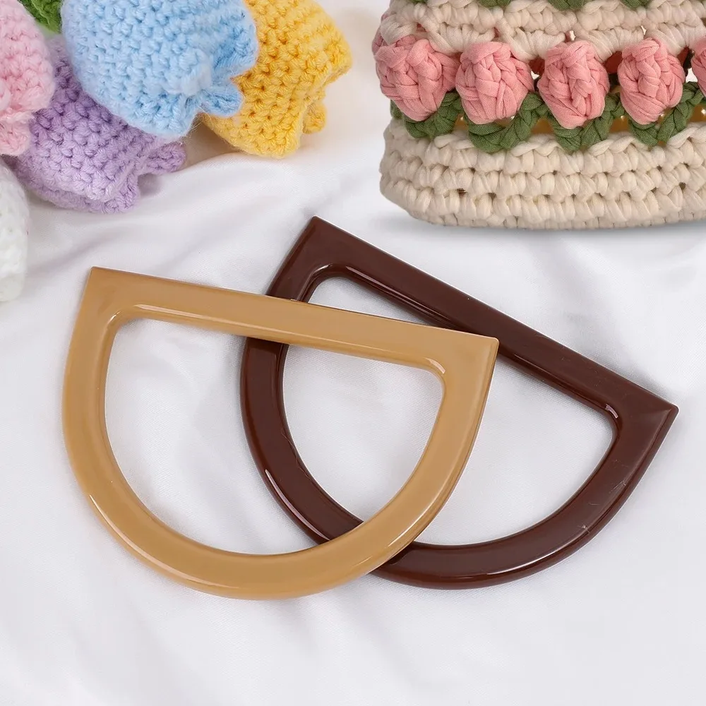 D-Shaped Plastic Handles with Secure Grip for DIY Beach Bags Crochet & Straw Bags Handbag Handle Upgrade Crafting Supplies