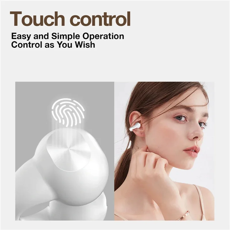 VIKEFON-auriculares TWS con Bluetooth 2024, sistema Bilateral estéreo de conducción ósea, para Xiaomi, Airdots, iPhone y Samsung, 5,3