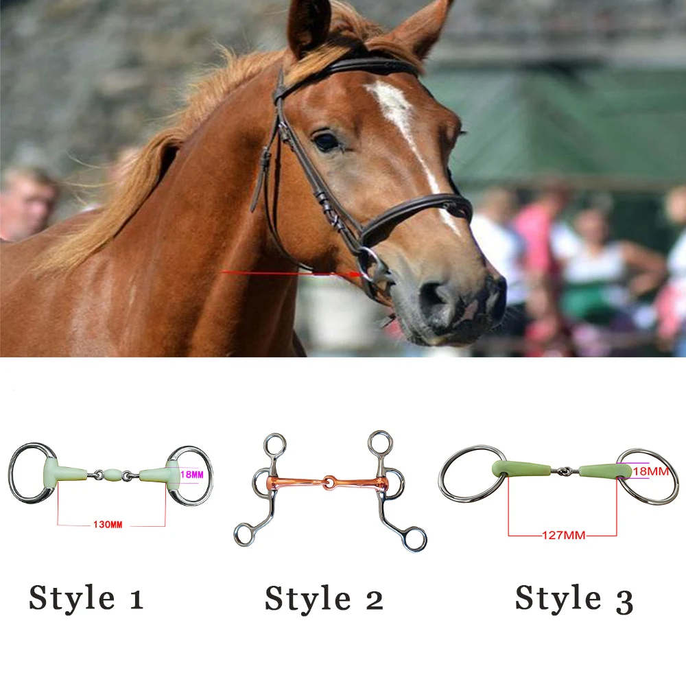 Horse Bit Stainless Stainless Steel Ring Professional Horse Bridle Training Equipment Loose Ring for Controling Horse Activities