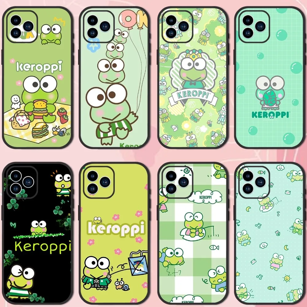 MINISO Sanrio K-Keroppi Phone Case For Samsung Galaxy S10 FE S21 Ultra S22 Lite Soft Phone Shell Note 10 Back Cover