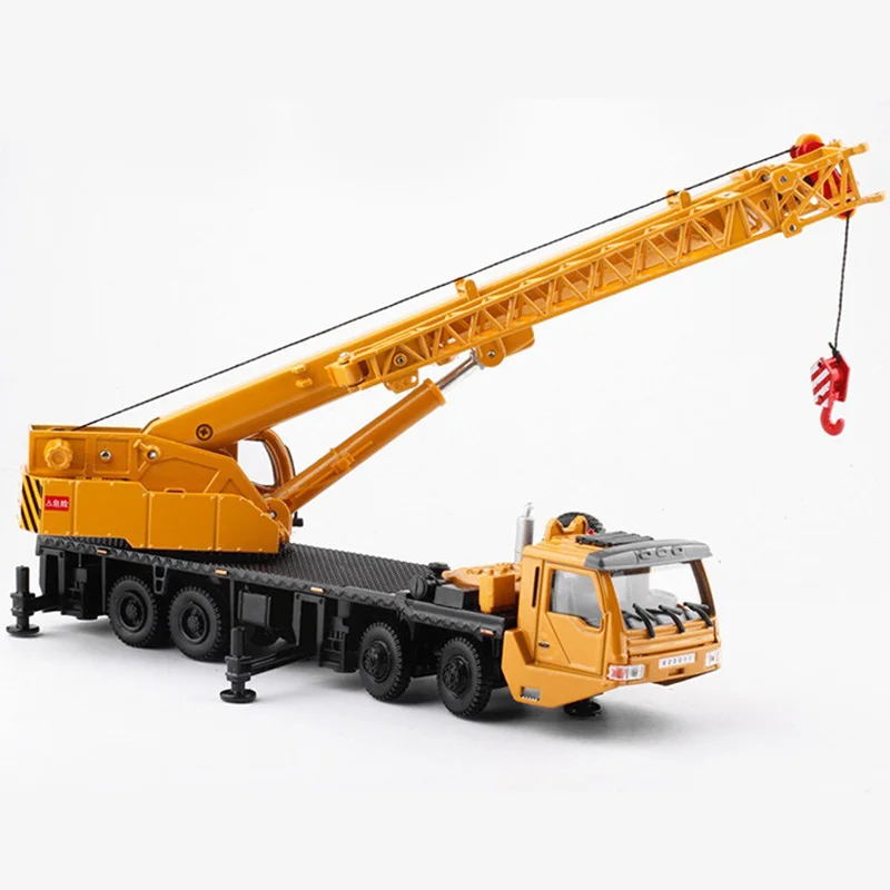 Modelo fundido a presión de aleación Mega Lifter 1:55, con 4 ruedas delanteras, conexión de dirección, plataforma de trabajo giratoria de 360 grados, grúa, regalos para niños