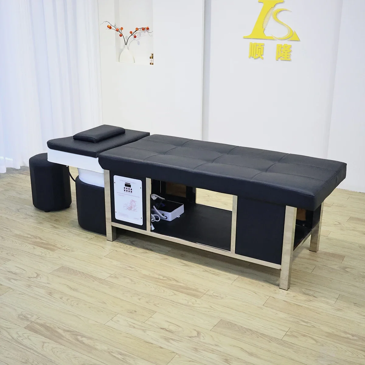 شين شنغ طاولة التدليك سرير التدليك الشامبو سرير رئيس سبا صالون الأثاث معدات غسل الشعر العناية بالجمال وسادة أريكة تتحول لسرير