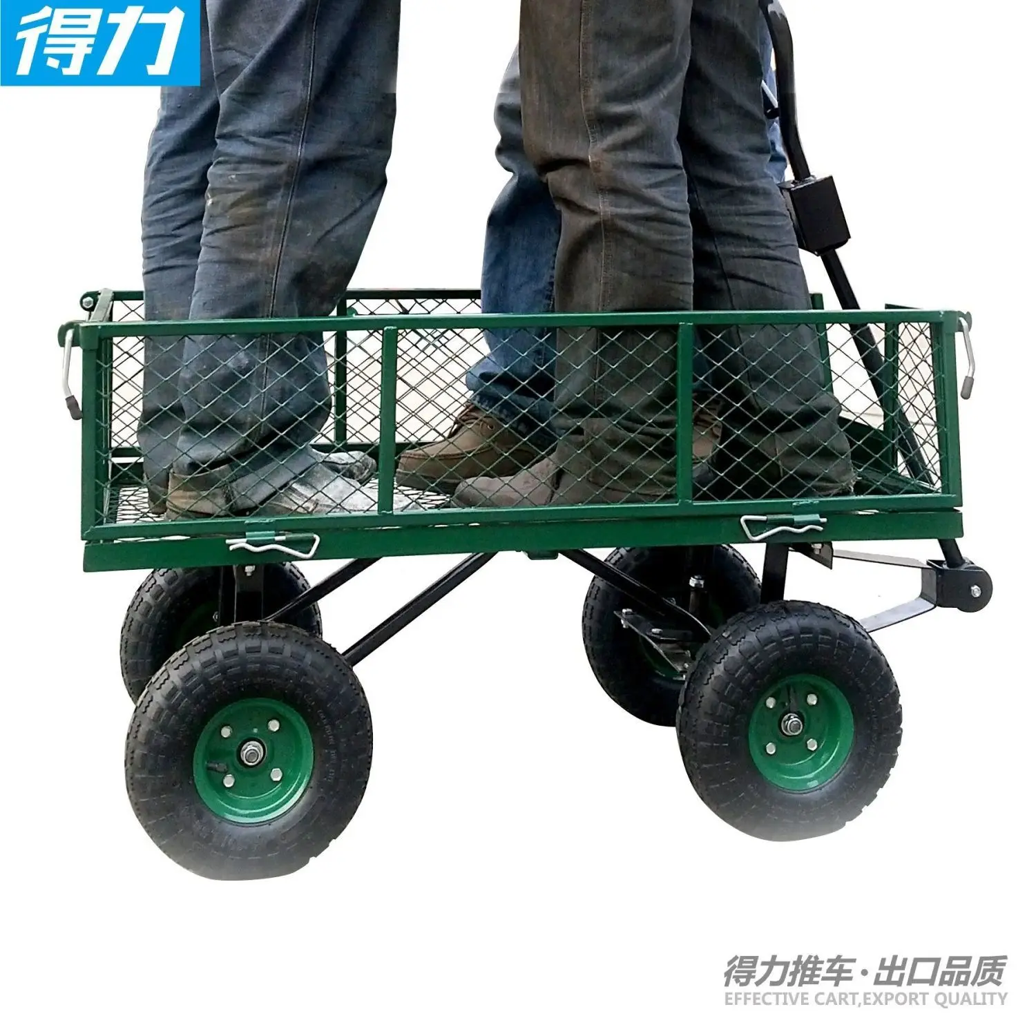 Large Size Four-Wheeled Handcart, Flatbed Trailer, Push Truck, Folding Stall, Pull Cart, Snack Stall