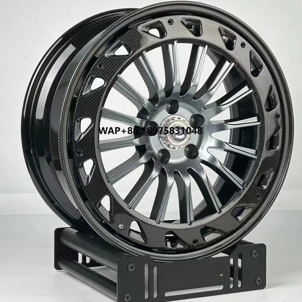 2 Piece Carbon Fiber Alloy Forged 5x112 Wheels 19 20 21 22 Inch Alloy Rims
