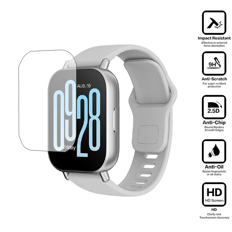 Hard Tempered Glass Protective Film Guard For Redmi Watch 5 Active Smartwatch Display Screen Protector Cover Smart Accessories