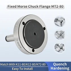 Chuck Adapter Morse Taper Flens 80Mm Mt2 Fix Type Adapter Draaibank Chuck Flens Voor Draaibank Chuck