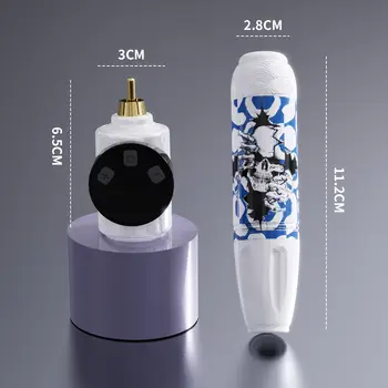 Kompletní tetovací sada Goldplume, bezdrátová tetovací strojková sada, tetovací pistole s tetovacím napájecím zdrojem 1100 mAh, 10 tetovacími jehlami a 7 lahvičkami tetovacího inkoustu a dalším tetovacím příslušenstvím, kompletní tetovací sada vhodná pro začátečníky i tetovací mistry 10 nejlepší prodej Dětský tetovací strojek - №8