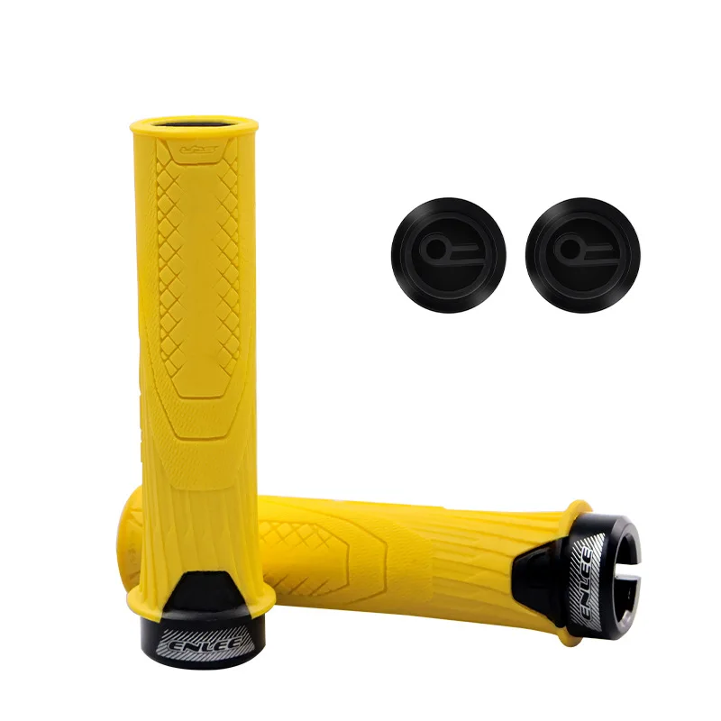 G563 Bicycle Grip Rubber Material Anti-slip Shock Absorbent Handle Sleeve Mountain Bikers Put Single Side Locking Ring