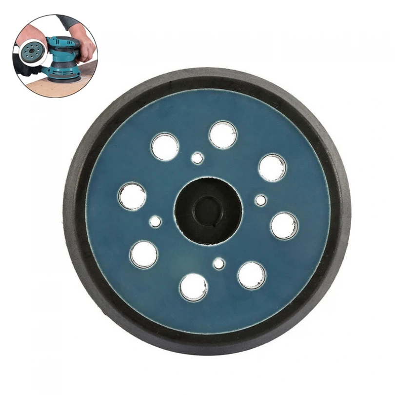 5 Inch 125 MM 8 Hole Back-up Sanding Pad 3/4 Nails Hook Loop Sander Backing Pad for MT922 MT924 Electric Makita-Orbital Sander