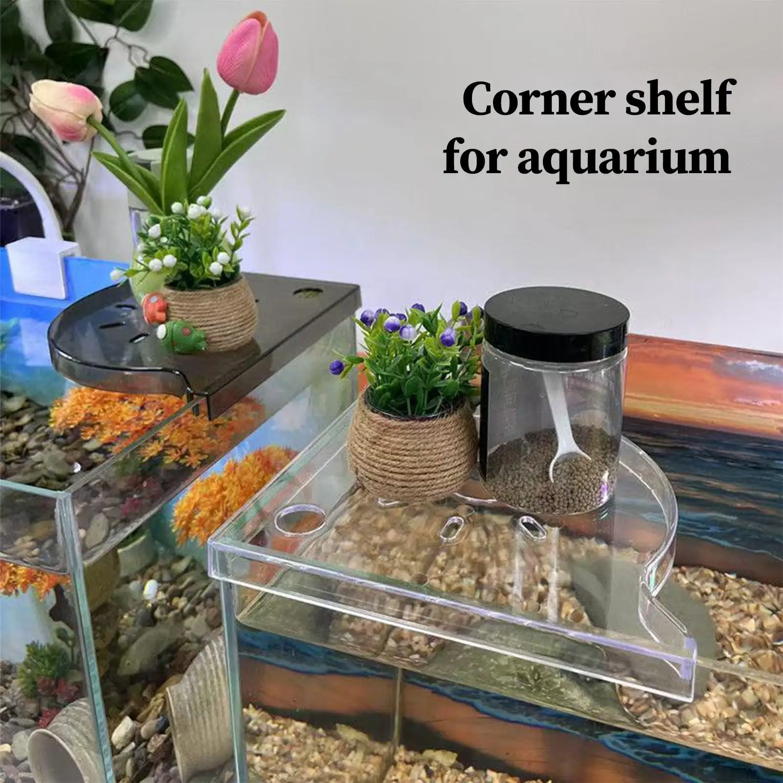 Neues wasserdichtes Aquarium-Eckregal, platzsparender Aquarium-Organizer für Heimdekoration und Haustierliebhaber. Drop Shipping