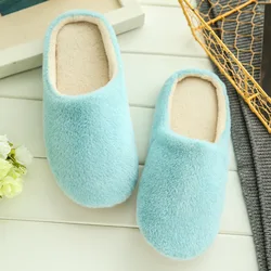 Bedroom Slippers Women Plush Indoors Anti-slip Soft Home Floor Women Shoes Winter Warm Simple Comfortable Mop Slippers