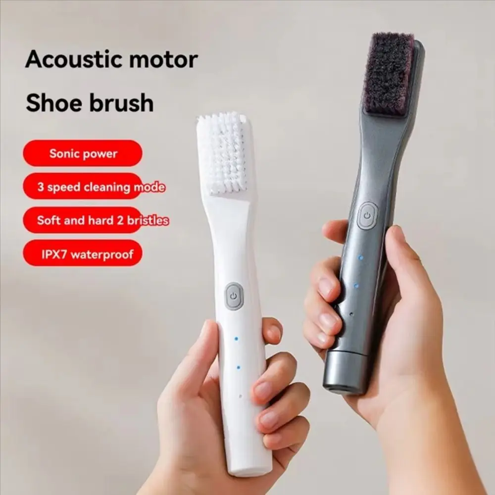 

Ultrasonic Vibration Electric Shoe Cleaner IPX7 Waterproof 3 Speed Modes Portable Shoe Duster Strong Cleaning Easy Operation