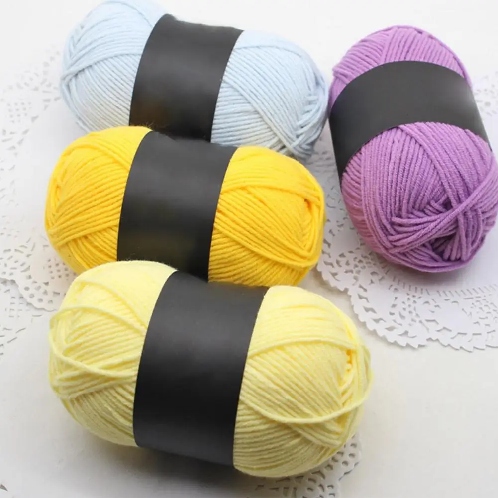 4Ply Milk Cotton Thickness Line Crochet Yarn Knitting Wool Yarn Professional Ultra Soft Needlework DIY Crochet Knitted Yarn