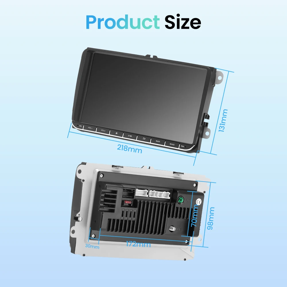 2 Din Android Car Radio GPS WiFi RDS Carplay Autoradio Multimedia Player For Volkswagen golf 5 6 Passat b6 b7 Skoda Polo Jetta