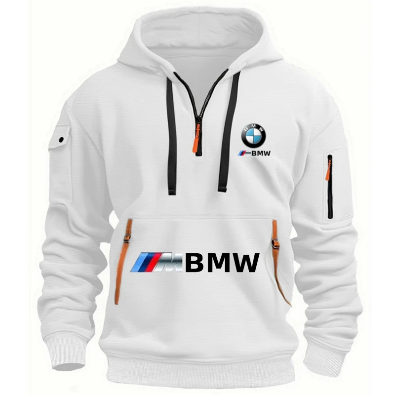 2025 Shoulder Drop Hooded Sweatshirt BMW Car Brand Men's and Women's Plus Size Loose Pullover  Sweatshirt Casual hoodie jacket