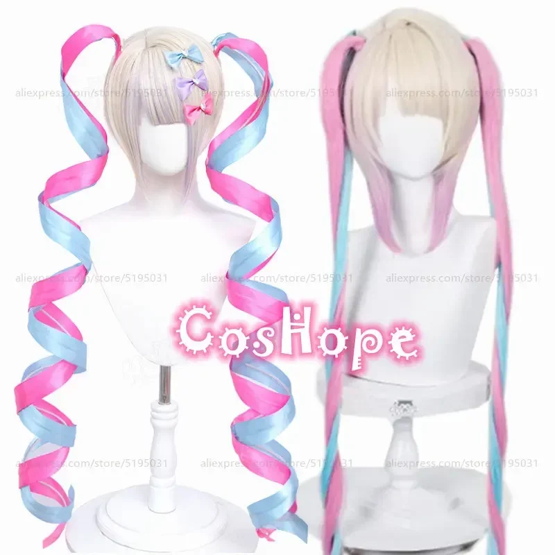 

Kangel Cosplay Wig 110cm Long Wig Pink Blue Mixed Wig Cosplay Anime Wigs Heat Resistant Synthetic Wigs