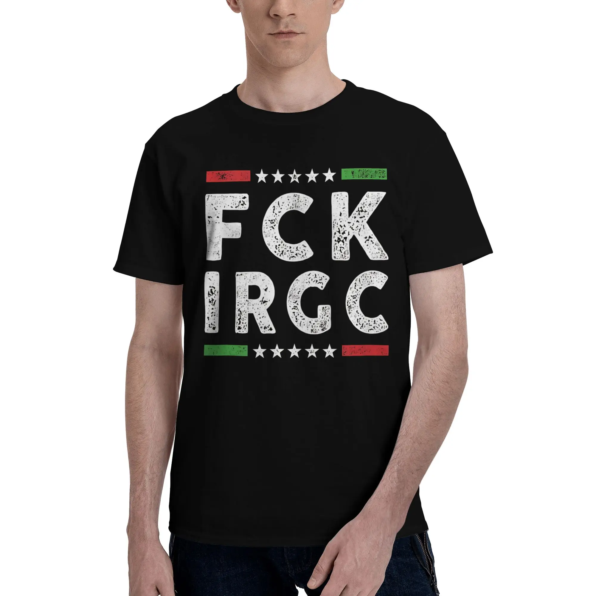 Men Women FCK IRGC Stand with Iran Lion  T Shirt Pure Cotton Fashion Tee Shirts  Clothing Outfits