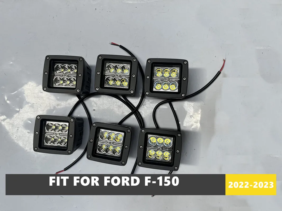 

Driving Daytime Running Light LED Fog Lamp Square Foglight Kit For Ford F150 2022-2023