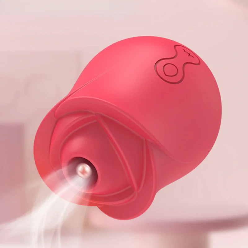 Rose Shape Vagina Sucking Vibrator, Intimate Nipple Sucker, Oral Powerful Licking Clitoris Stimulation Massager Toys For Women