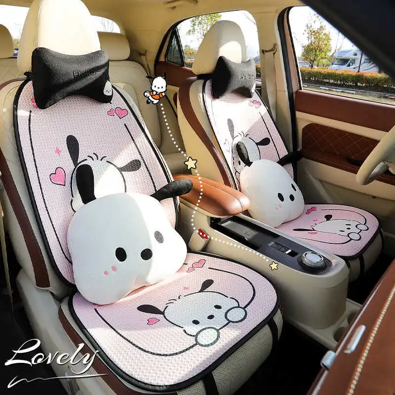 Pochacco Car Seat Cushion Sanrio Seat Protector Cushion Silk Floss Seasons Car Products Cartoon Car Interior Accessories Gift