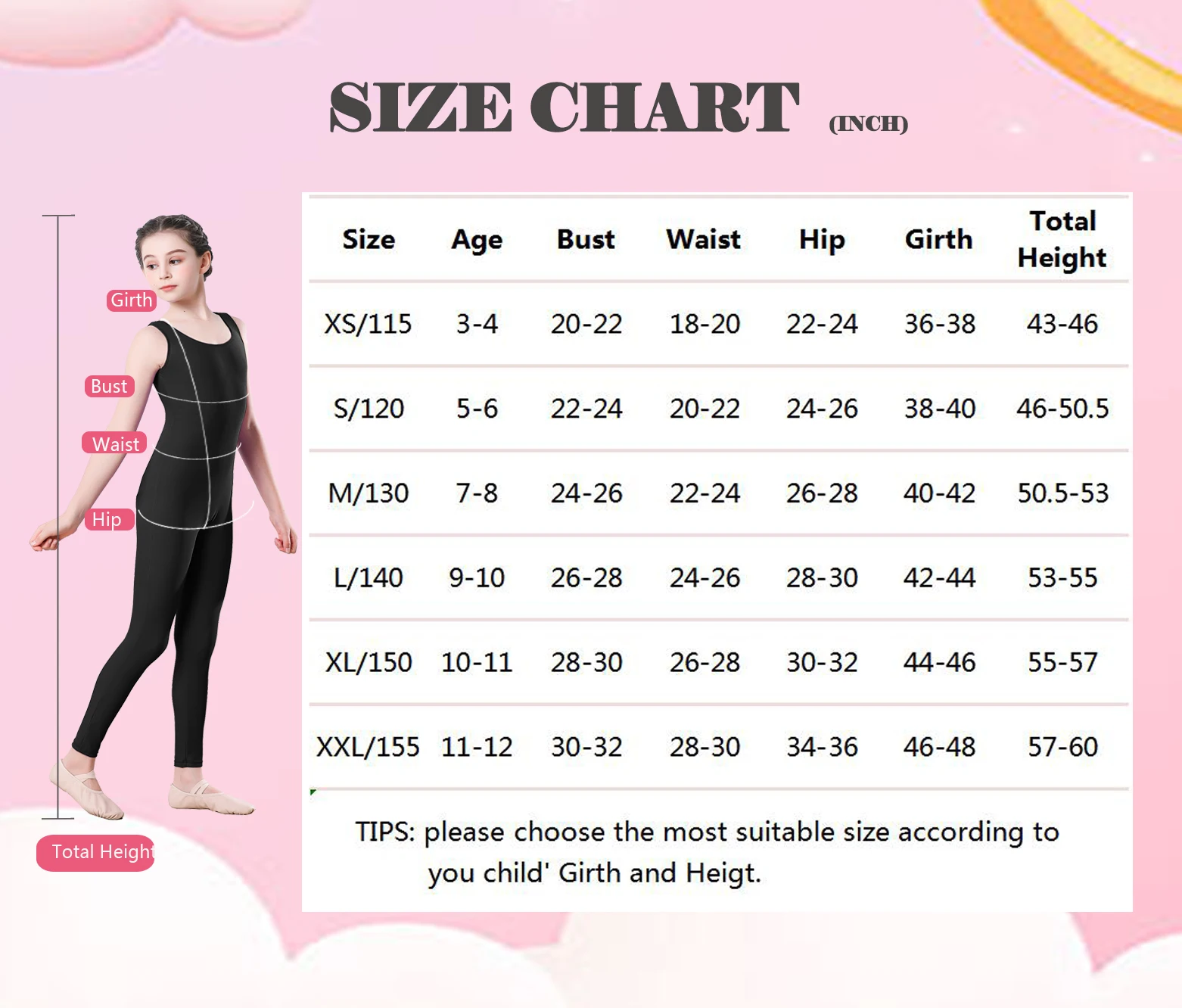 AOYLISEY Girls Black Tank Sleeveless Unitard Gymnastics Bodysuit Boys Spandex Full Body Kids Jumpsuit Scoop Neck Dance Costumes