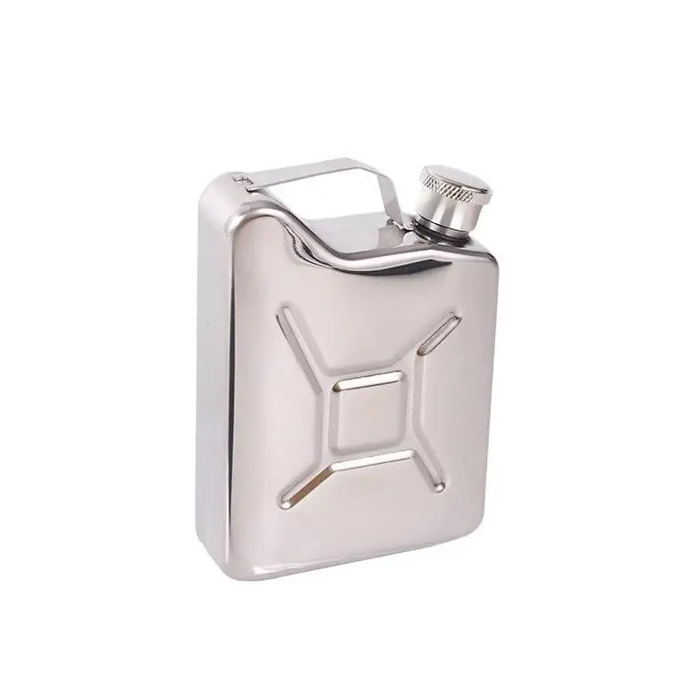 100pcs practical 5oz Jerrycan Oil Jerry Can Liquor Hip Flask Wine Pot Stainless Steel Jerrican Fuel Petrol Gasoline Can ni182