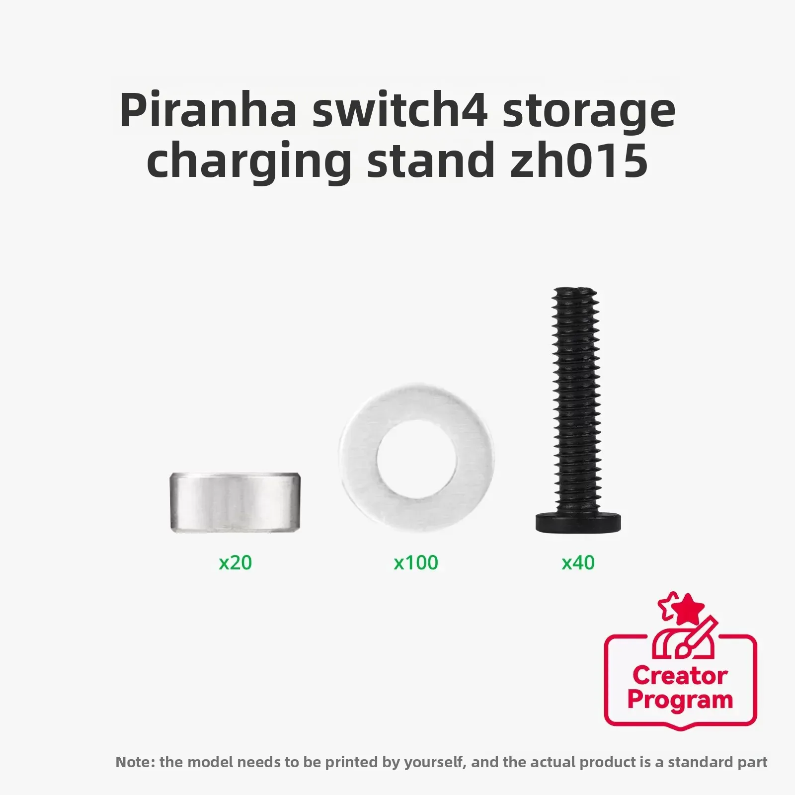 3D Printing Model Component ZH015 Bambu Lab  Human-Eating Flower Switch Storage Charging Stand - Creative Vault