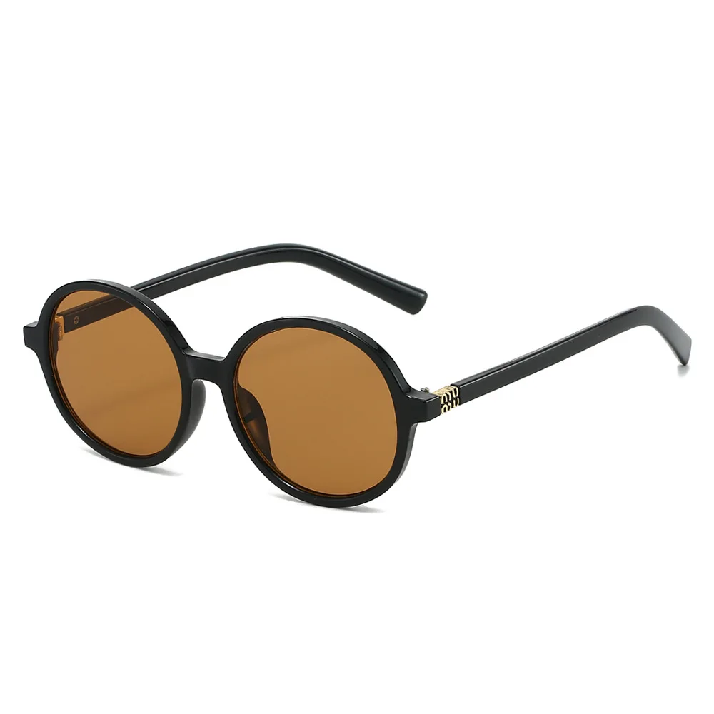 Runde Retro-Sonnenbrille im Promi-Stil |   Metalllogo |   Tägliches vielseitiges Tragen